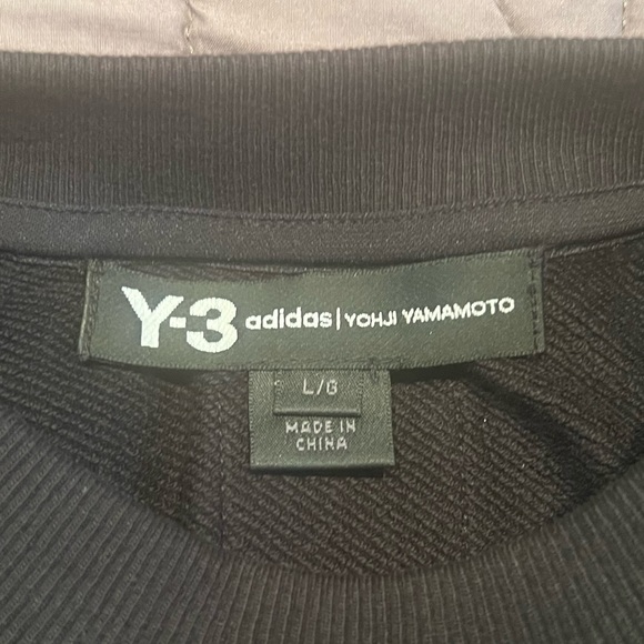 Y-3 Yohji Yamamoto Black Top w/Geometric Contrasting Top Stitching Size L - Picture 5 of 15